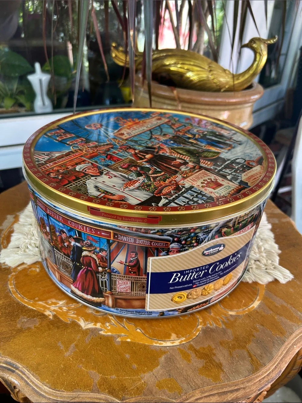 Jacobsen's Decorative Butter Cookies Tin - Multicolor